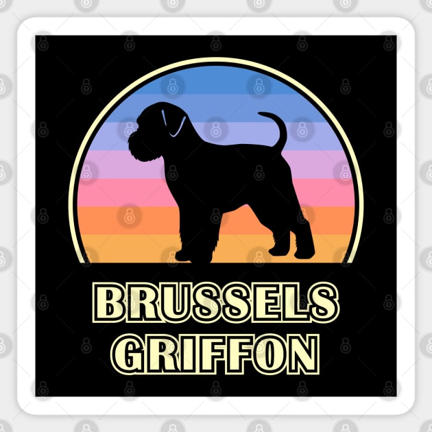 Brussels Griffon Vintage Sunset Dog Sticker by millersye